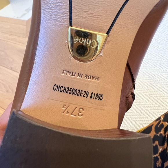 Chloe over-the-knee tan leather boots. New, never worn. - Picture 9 of 9